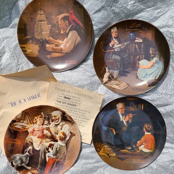 Norman Rockwell Collection Plates Bundle